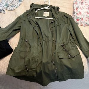 Thread & Supply olive green cargo coat
